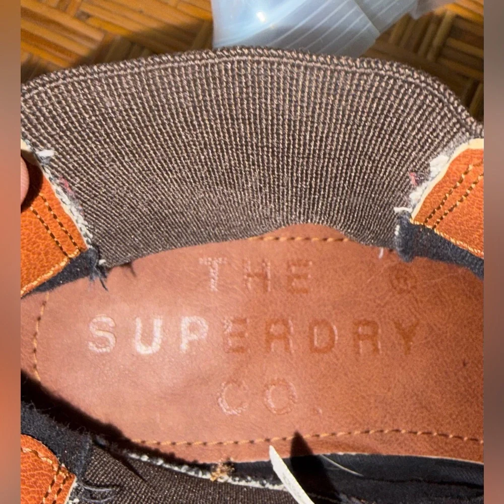 Superdry Chelsea Boots‎ Mens 9 Brown Leather Chukka Ankle Lightning Sole